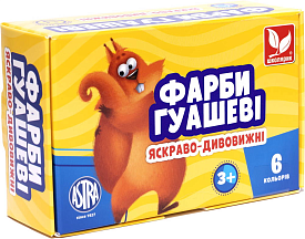 Фарби гуашеві 6 кольорів по 20мл - 1 - smarttoys.com.ua