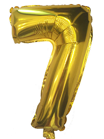 Фольгована кулька цифра "7" золото 35см Китай - 1 - smarttoys.com.ua