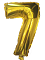 Фольгована кулька цифра "7" золото 35см Китай - 1 - smarttoys.com.ua