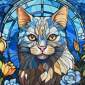 Набір для творчості алмазна картина Сяйво білої кішки Strateg розміром 30х30 см (DEEX16298) - 1 - smarttoys.com.ua