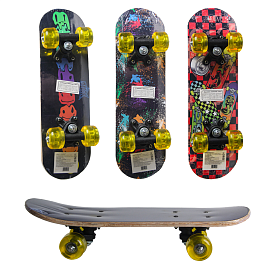 Скейт GSK-0020 дерев.43*13*8,5см PU колеса 3в./6/ - 1 - smarttoys.com.ua