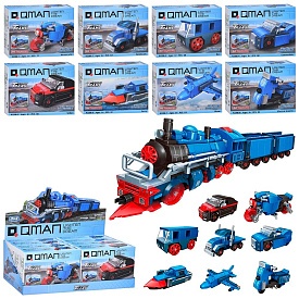 Конструктор Qman 42206 транспорт, від 58 дет., кор., 8в1(поїзд), 8шт.(8 видів) в диспл.,38-14-19,5см - 1 - smarttoys.com.ua