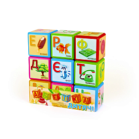 Кубики "Абетка" 9 шт укр. велика (21) 14043 "M Toys" - 1 - smarttoys.com.ua