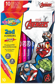 Фломастери 2-сторонні 10 кол.COLORINO/AVENGERS/12/ - 1 - smarttoys.com.ua