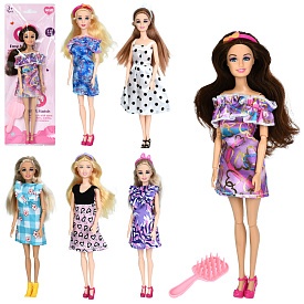 Лялька A813B-4-5-6-7-8-9 шарнірна, 6 видів, лист, кул., 13-36-4 см. - 1 - smarttoys.com.ua