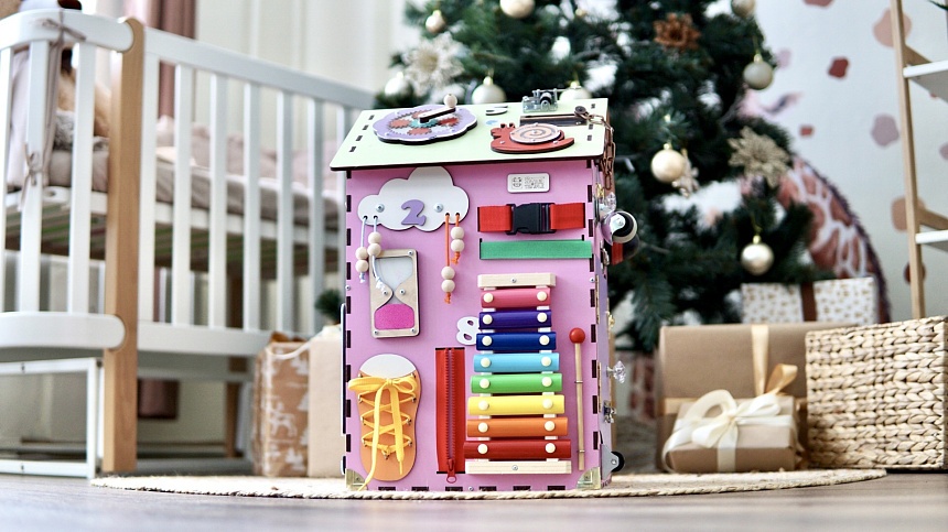 Бізібудинок  55х30х30 см рожевий - 3 - smarttoys.com.ua