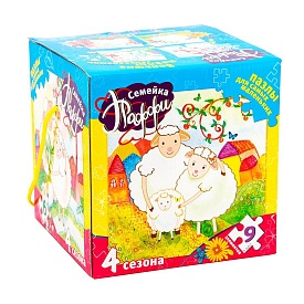 Пазли 4 в 1 (укр)  20170 "Веселі чудики", в кор-ці 17*17*17см - 2 - smarttoys.com.ua