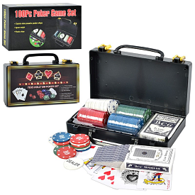 Настільна гра XQ12112 покер,100 фішек(з номін.-4 види,пласт.),2колоди карт,валіза,кор.,23,5-13-6,5см - 1 - smarttoys.com.ua