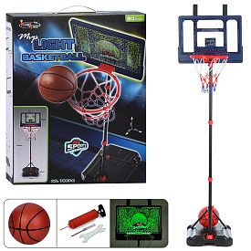 Баскетбольне кільце MR 1539 на стійці(метал),щит(пластик),кільце(метал),насос,сітка,м'яч - 1 - smarttoys.com.ua