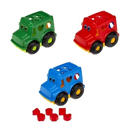 Сортер- автобус "Бусик" №1 (автобус з вкладишами), сітка п / м - 1 - smarttoys.com.ua