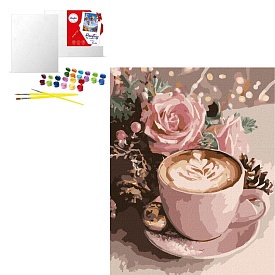 KHO "Новорічне капучино з фарбами металік" 40х50см - 1 - smarttoys.com.ua