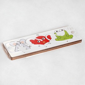 Дерев'яна Логічна гра С 51347 (312) "Маленькі звірята", 3 елементи, в плівці [Пленка] - 1 - smarttoys.com.ua