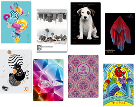 Блокнот, А4 мягк.обкл, 80арк, фіол. кліт, тисн, УФ лак, 210*297мм - 1 - smarttoys.com.ua