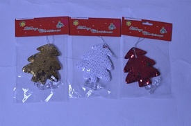 Підвіска 92131-PN "Ялинка" 9.5*8см (600) (ПІОНЕR)																			 - 1 - smarttoys.com.ua