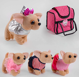 Собачка в сумці С 50085 (100) "Чіхуахуа", 4 види, гавкає, в пакеті, ВИДАЄТЬСЯ ТІЛЬКИ МІКС ВИДІВ - 1 - smarttoys.com.ua