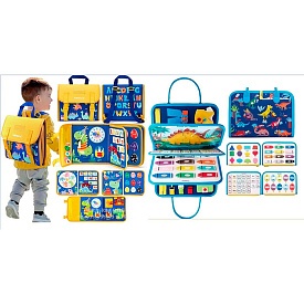 Гра LB-14-15 бізісумка/бізіборд/бізікнига,22-28см,навч.гра,знімні сторінки,застібки-блиск.,годинник - 1 - smarttoys.com.ua