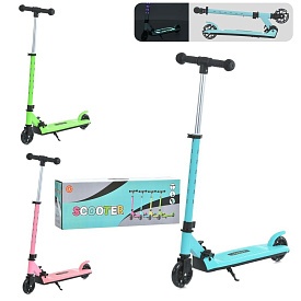 Самокат SR2-086 метал+пластик,2колесаПУ, переднє/заднє 110мм, муз.,світло,підніжка,складний,бат.,кор - 1 - smarttoys.com.ua