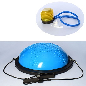 Спортивний інвентар MS 2609-6 балансир. платформа, босу, діам.60см., еспандер, насос, синій. - 1 - smarttoys.com.ua