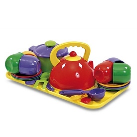 Набір посуду з чайником, каструлею та підносом (23 пр.) - 1 - smarttoys.com.ua