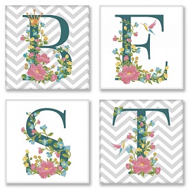 СН111 Набір для розпису за номерами. BEST сканд. 18*18 см*4 шт - 1 - smarttoys.com.ua