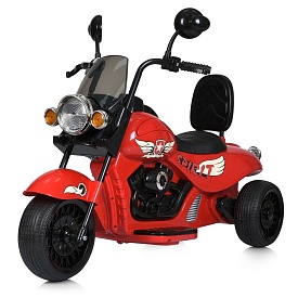 Мотоцикл M 5739EL-3 2 мотори 35W, 1 акум.12V7-9AH, EVA, шкіра, світло, муз., червоний - 1 - smarttoys.com.ua