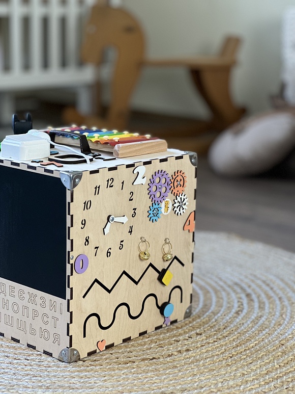 Бізікуб  30х30х30 см не фарбований - 7 - smarttoys.com.ua