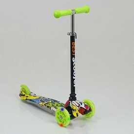 Самокат 1293 MINI "Best Scooter" (8) 3 колеса світло, PU, трубка керма алюмінієва, У ПАКЕТІ - 1 - smarttoys.com.ua