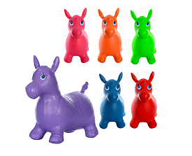 Стрибуни-конячки MS 0737 (12шт) ПВХ, 1250г, 6 кольорів, в кульку, 37-30-5см - 1 - smarttoys.com.ua