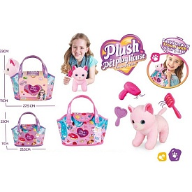 М'яка іграшка у сумочці DR5153 кошеня,набір грумера(фен,гребінець),окуляри,сумка,карт.обг.,23-20-11 - 1 - smarttoys.com.ua