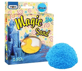 Magic sand блакитного кольору, з формочкою 0,150 кг, у кор-ці 14см-11см-3,2см - 1 - smarttoys.com.ua