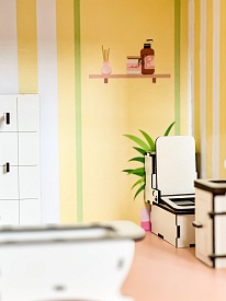 Ляльковий дім 75х60х60 см біло-бірюзовий - 10 - smarttoys.com.ua