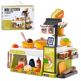 Магазин 889-292 морепродукти, прилавок, плита, посуд, продукти,гроші,муз.,світло,бат.,кор.,34-26-8см - 1 - smarttoys.com.ua