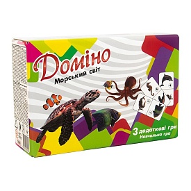 Доміно 30767 (укр) "Морський світ" в кор-ці 17,5-11,8-5,6 см - 1 - smarttoys.com.ua