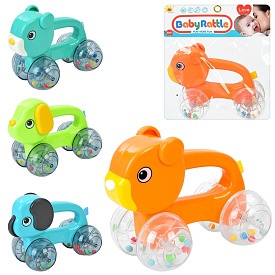 Брязкальце 2859-1-3-6 тварина, 3 види /мікс кольорів, кул., 21-19-8 см. - 1 - smarttoys.com.ua