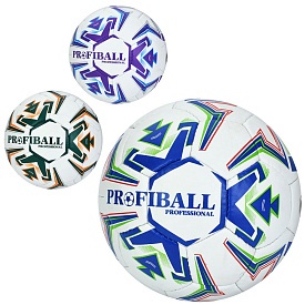 М'яч футбольний 2500-304 розмір 5,  ПУ1, ручна робота, 32 панелі, 410-430г, 3 кольори, у пакеті - 1 - smarttoys.com.ua