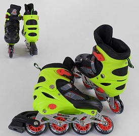 Ролики 90015-М Best Roller / розмір 34-37 / колір САЛАТОВИЙ колеса PVC, ПЕРЕДНЄ КОЛЕСО СВІТЛО, в сумці, d коліс - 7 см - 2 - smarttoys.com.ua