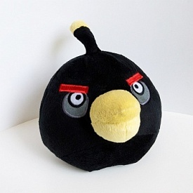 М'яка іграшка  Angry Birds Птах Бомб середня 20см (609) - 1 - smarttoys.com.ua