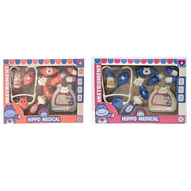 Набір лікаря HZ618-A-818-A стетоскоп, мед.інстр.,звук,світло,бат(табл),2 кольори, в кор.,38-27-5,5см - 1 - smarttoys.com.ua