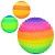 М'яч для фiтнесу MS 4508 масажний, 290-300г, ПВХ, 3 кольори, кул. - 1 - smarttoys.com.ua