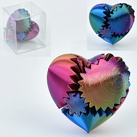 Гра IT014 м'яч/куля, серце, 3D-печать, сфера з шестернями,антистрес,головоломка,мікс кольорів,кор. - 1 - smarttoys.com.ua