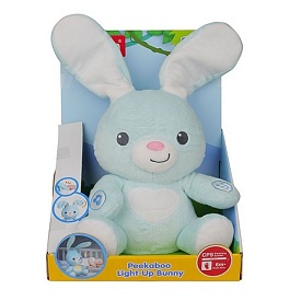 М'яка іграшка 0195-01 сенсорний зайчик, рухомі вуха, муз., бат., кор., 28-23-15 см. - 1 - smarttoys.com.ua