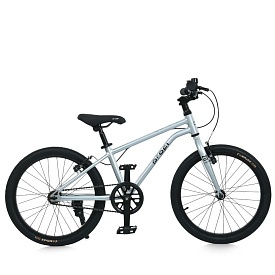 Велосипед дитячий 20д. PROF1 MB 20LIGHTY SILVER LIGHTY,SKD85,алюм.рама,кермо,торм,обода,підніжка,сір - 1 - smarttoys.com.ua
