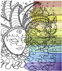 Набір для розпису - антистрес "Маскарад" ТМ "RIVIERA BLANCA", шт RB-0623 - 1 - smarttoys.com.ua