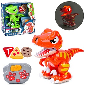 Динозавр 10622 радіокер.2,4G,пара/дим,їздить,танцює,2 кольори,муз.,світло,бат.,кор.,31-28,5-15см. - 1 - smarttoys.com.ua