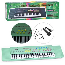 Синтезатор HY3738G мікрофон, запис, рег.гучності, музичні інструменти, USBшнур, муз.,кор.,78-24-9см. - 1 - smarttoys.com.ua