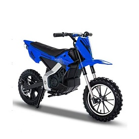 Мотоцикл M 6076AL-4 3 акум.12V7AH, 1 мотор 300W, шкіра, гумові колеса, синій. - 1 - smarttoys.com.ua