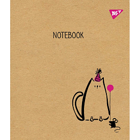 Зошит для записів А5/12 кл. YES "Sketch animal" крафт, білила - 1 - smarttoys.com.ua