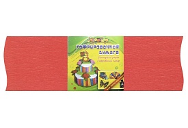Папір крепі 50 * 200см розтяжність 30%, 17 грам, 10 аркушів 1 КОЛЬОРУ в пачці.Червоний колір 80-1 - 1 - smarttoys.com.ua