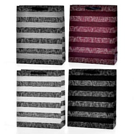 Пакет подарунковий паперовий M "Striped" 26*32*10см., R90884-M - 1 - smarttoys.com.ua
