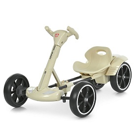 Електрокарт M 6072EBR-13 радіок.2,4G, 1мотори35W, 1акум6V4AH, EVA, BLUETOOTH, музика, світло,бежевий - 1 - smarttoys.com.ua